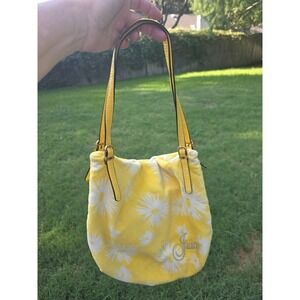 Juicy Couture Yellow Daisy Velour Bucket Bag Purse